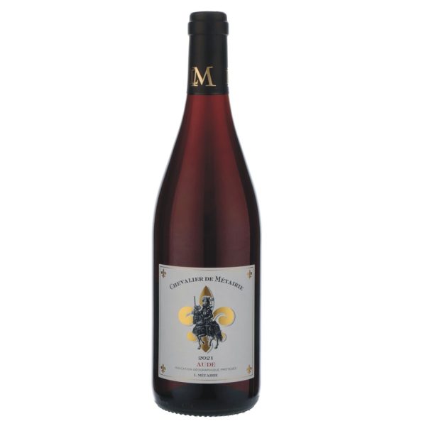 Czerwone, półwytrawne wino z Francji Chevalier de Metairie Rouge rocznik 2021.
