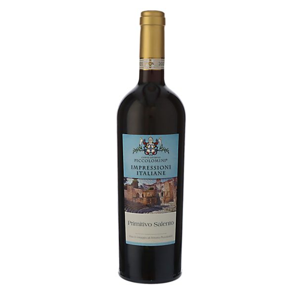 Czerwone, półwytrawne wino pochodzące z Włoch. Primitivo Salento 2021 Piccolomini