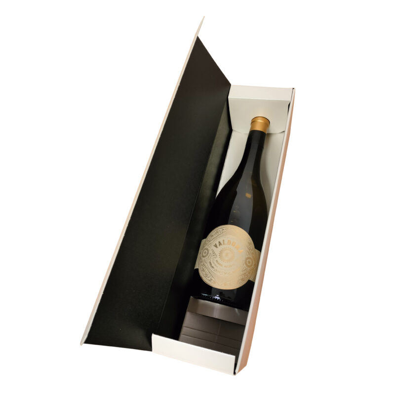 Zestaw prezentowy z białym winem Valdona Chardonnay Reserva w perłowym kartoniku